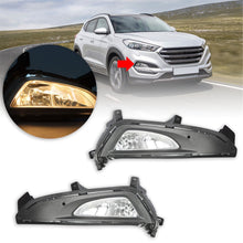 Load image into Gallery viewer, labwork Foglight Assembly Replacement for 2016 2017 2018 Hyundai Tucson Clear Lens Bumper Fog Lamp Left+Right Side (Passenger &amp; Driver Side) Lab Work Auto