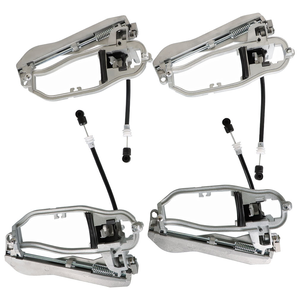 labwork For 00-06 BMW X5 Set of 4pcs Exterior Outside Door Handle Carrier DS88 Lab Work Auto