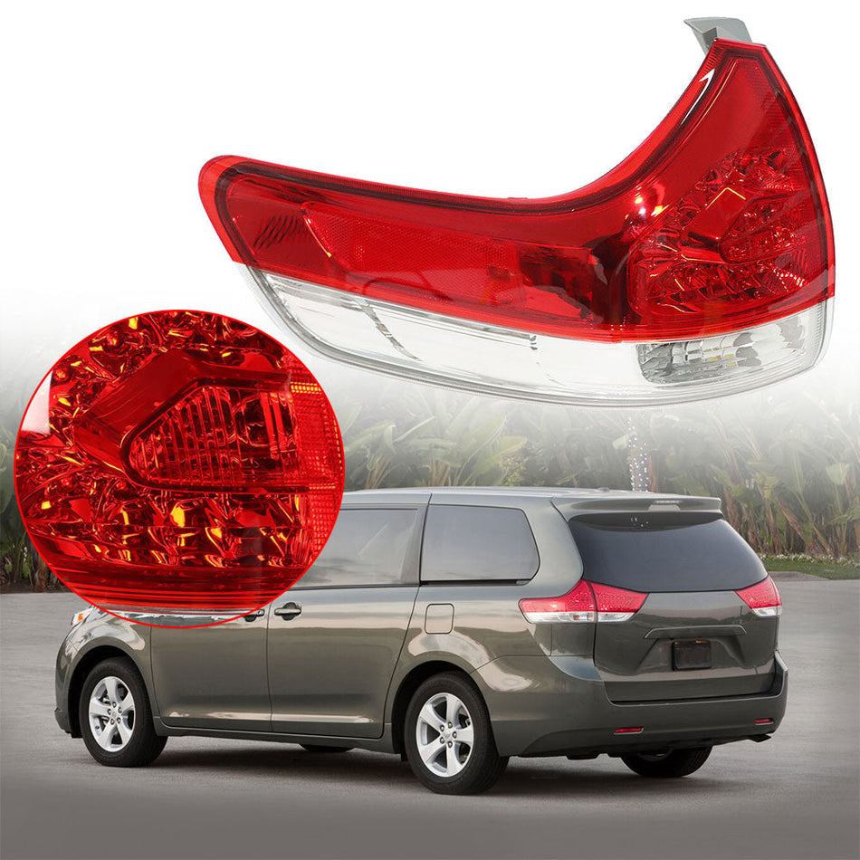 labwork For 2011-2014 Toyota Sienna Outer Tail Lights Lamp Driver Left Side Lab Work Auto