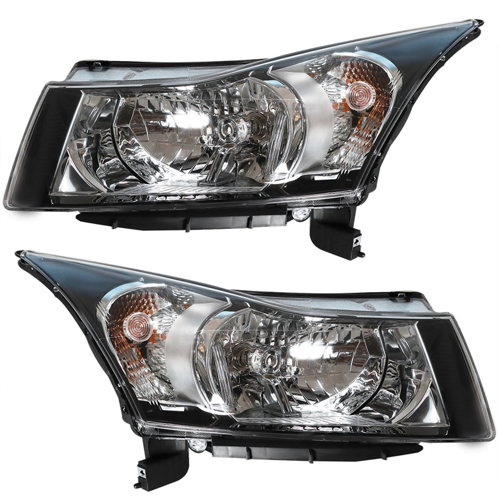 labwork For 2011-2015 Chevy Cruze Right And Left Side Headlamps Chrome Headlight Lab Work Auto