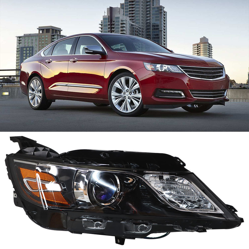 labwork For 2015-20 Chevrolet Impala Headlight Halogen Type Black Housing Right Lab Work Auto