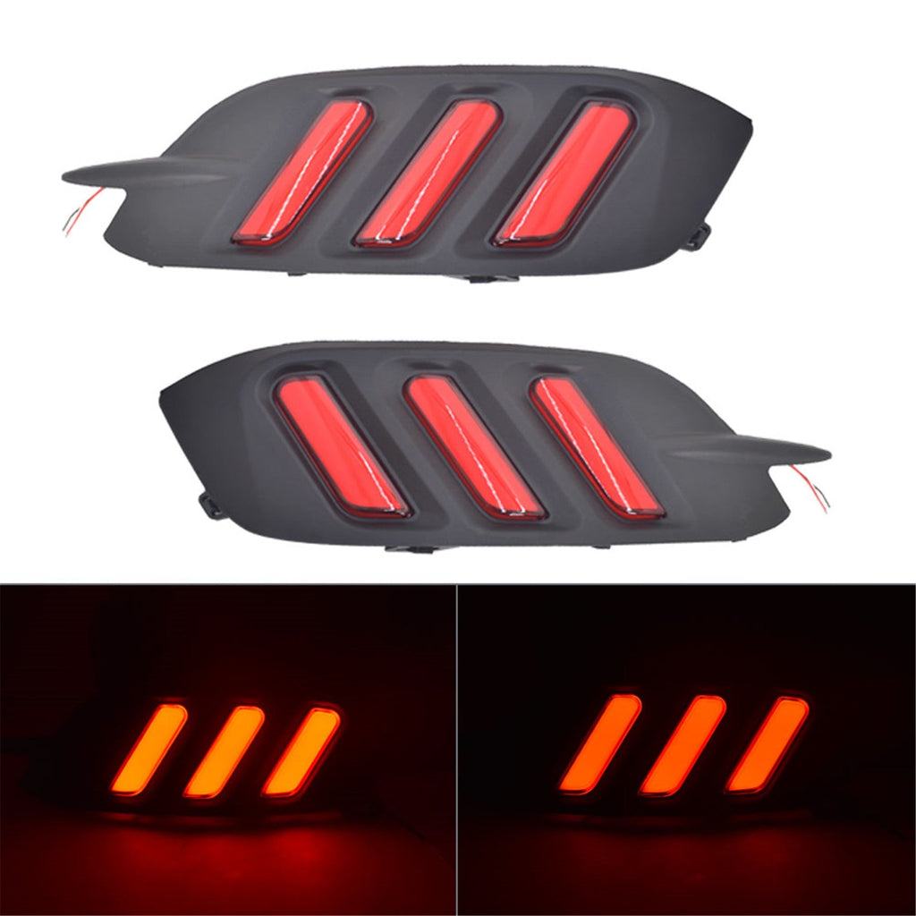 labwork For Honda Civic Sedan 2016-2019 LED Reflector Rear Bumper Brake Lamp Lab Work Auto