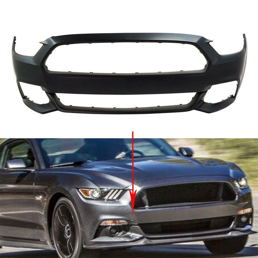 labwork Front Bumper Cover Primed Replacement for 2015 2016 2017 Ford Mustang Except Shelby Model FR3Z17D957AAPTM Lab Work Auto