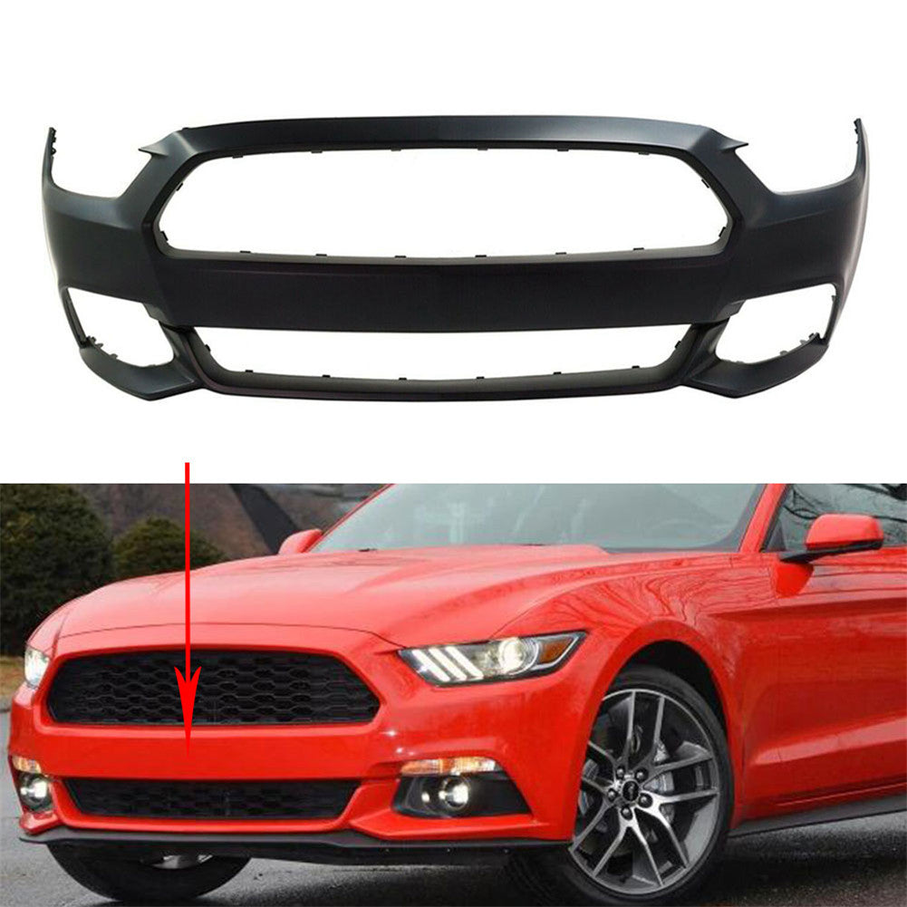 labwork Front Bumper Cover Primed Replacement for 2015 2016 2017 Ford Mustang Except Shelby Model FR3Z17D957AAPTM Lab Work Auto