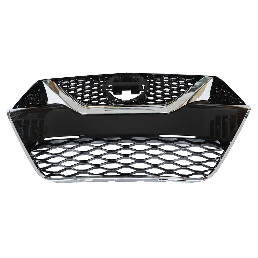 labwork Front Bumper Grille For 2016 - 2017 Nissan Maxima Chrome Black Grill Kit Lab Work Auto