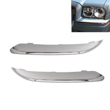 Load image into Gallery viewer, labwork Front Bumper Molding Chrome Trim Set L and R Replacement for 2005-2010 Chrysler 300 5.7L Engine Chrome Plastic 4805939AA, 4805938AA Lab Work Auto 