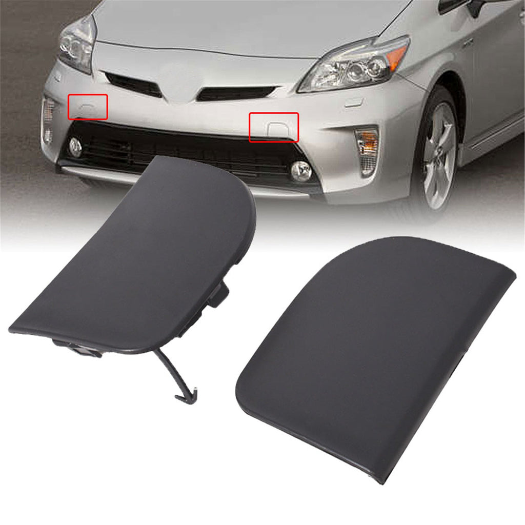 labwork Front Bumper Tow Eye Hook Cover Cap For 2012-2015 TOYOTA Prius 2PCS Lab Work Auto