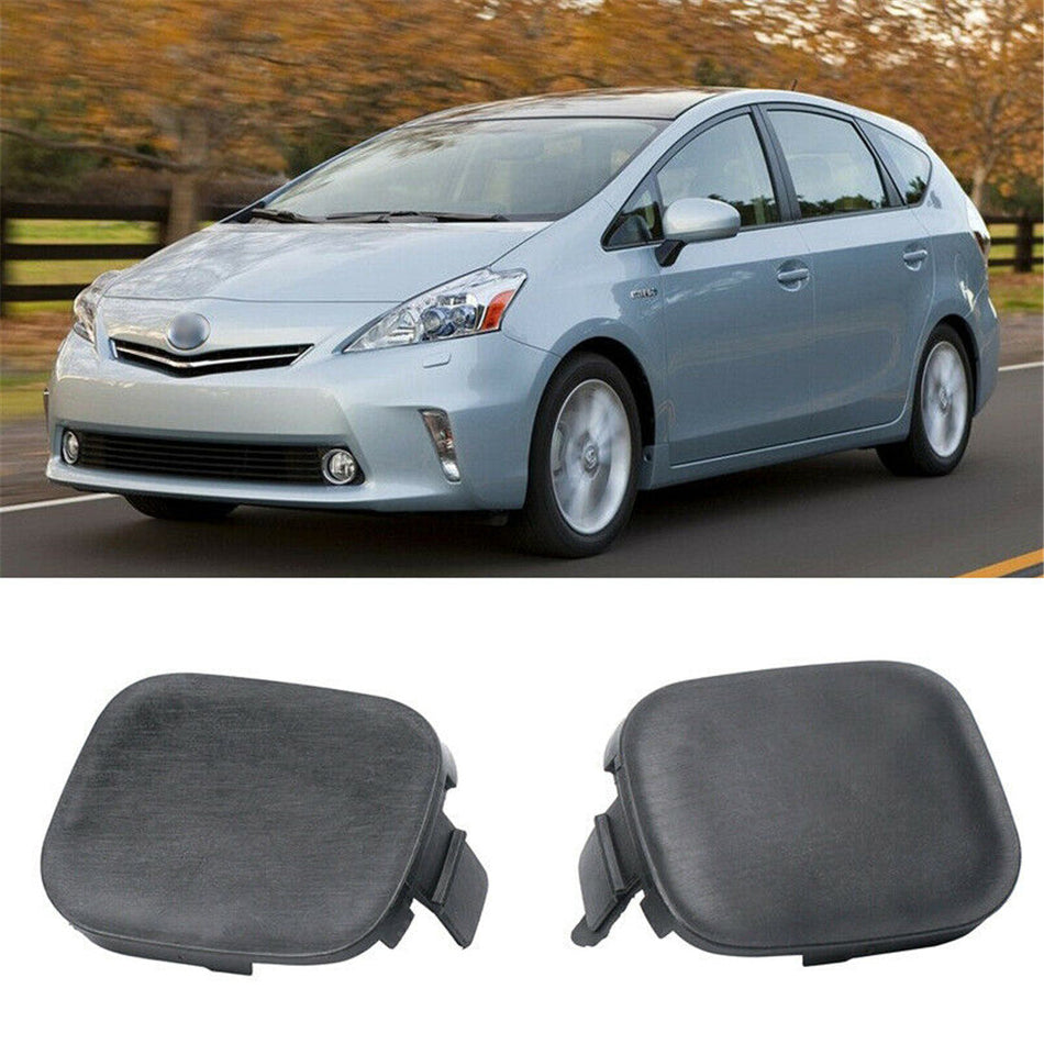 labwork Front Bumper Tow Hook Eye Cap Cover Left Right Pair for 2010 2011 2012 Toyota Prius Lab Work Auto