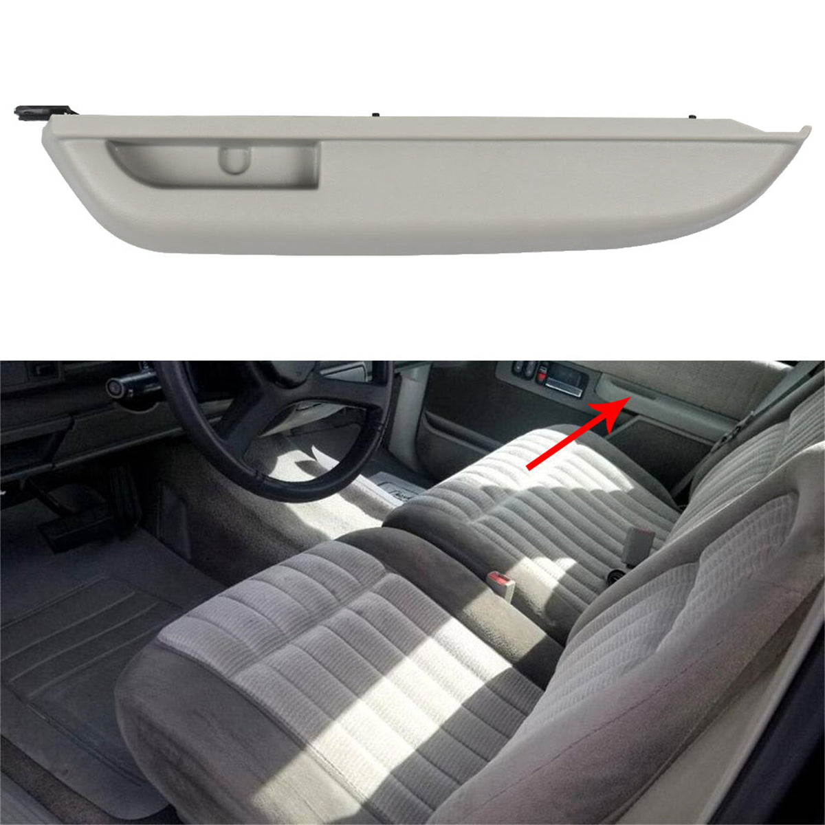 labwork Front Right Passenger Side Door Armrest Replacement for 1990-1994 Chevrolet GMC Truck 15691230 Light Gray Lab Work Auto