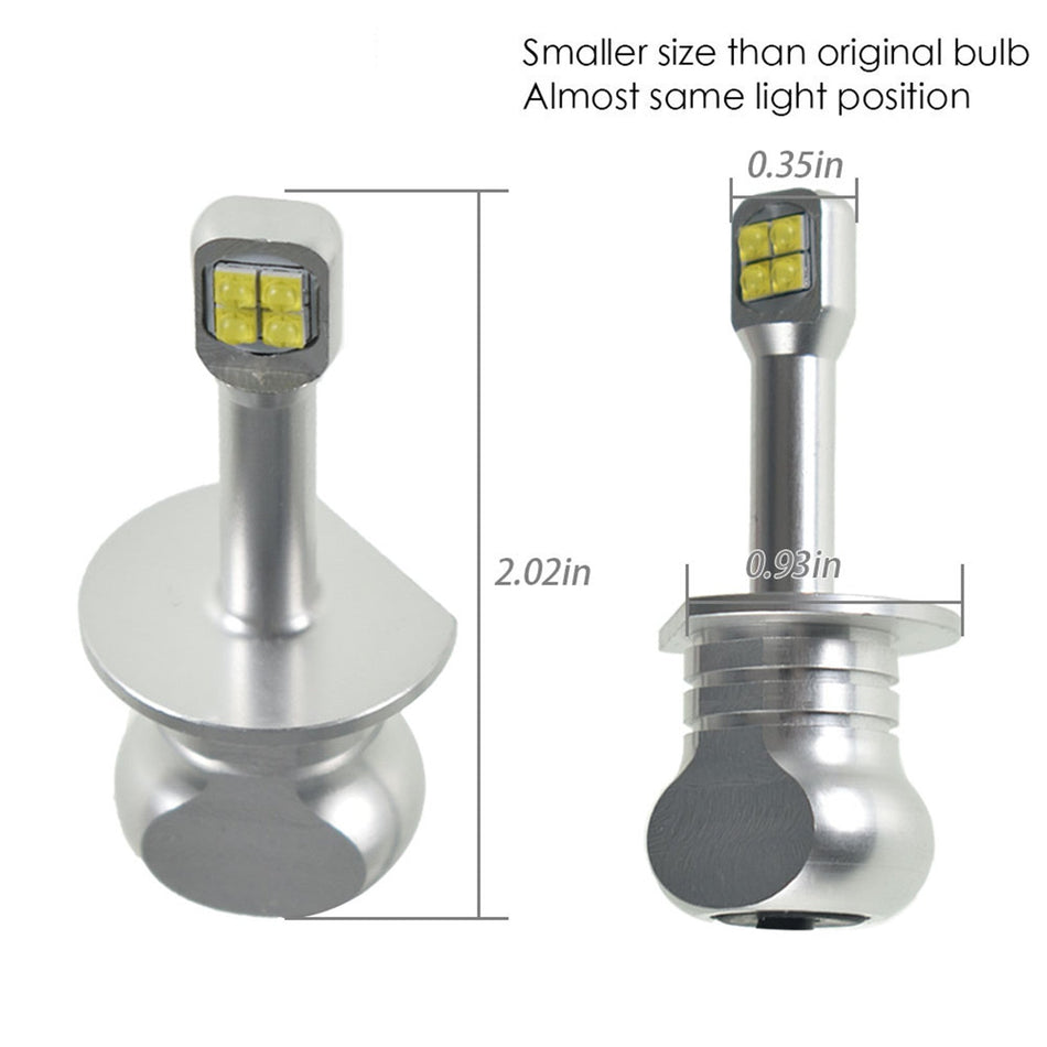 labwork H1 2 PCS LED Fog Light Bulbs 80W High Power 1500LM 6000K White Replacement for LED Fog Light ,Daytime Running Lights DRL Lab Work Auto 