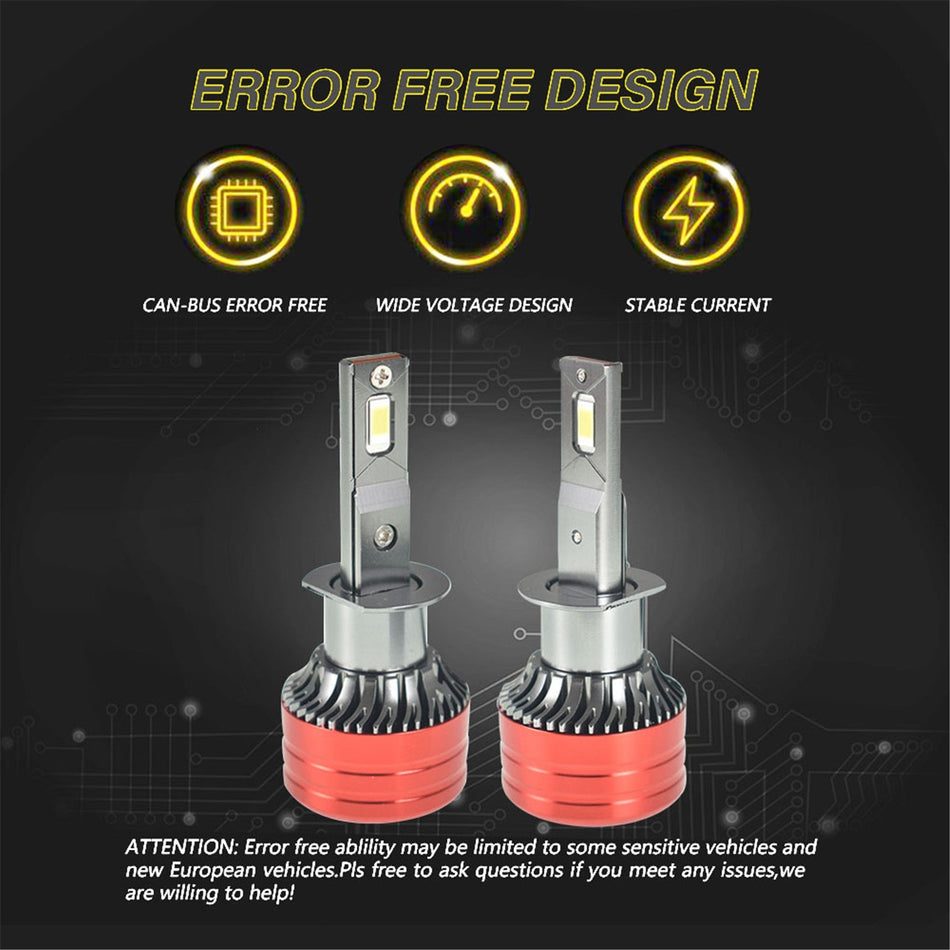 labwork H1 LED Fog Light Bulbs 6500K 9000LM 56W Fog Light LED Conversion Kit, Pack of 2 Lab Work Auto 
