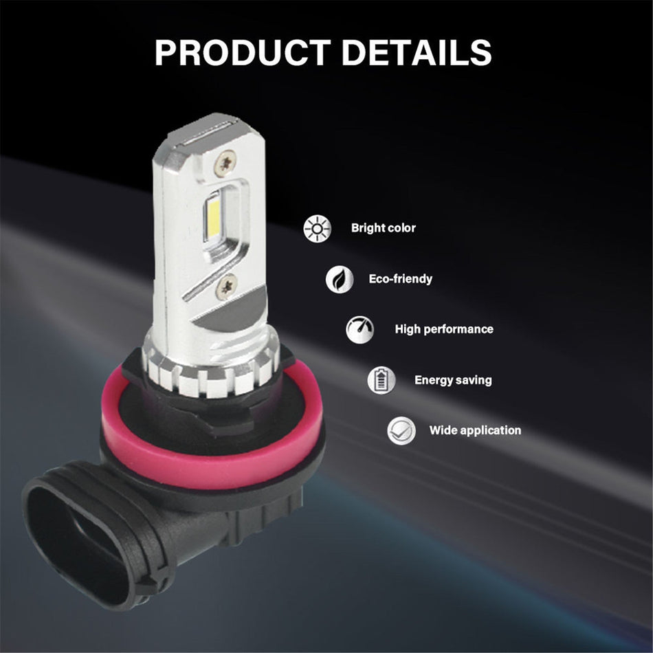 labwork H11/H8/H9/H16 2 PCS LED Fog Light Bulbs 80W High Power 6000K White 2000LM Replacement for LED Fog Light ,Daytime Running Lights DRL Lab Work Auto 