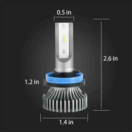 labwork H11 LED Fog Light Bulbs 6000K 3000LM 20W Fog Light LED Conversion Kit, Pack of 2 Lab Work Auto 