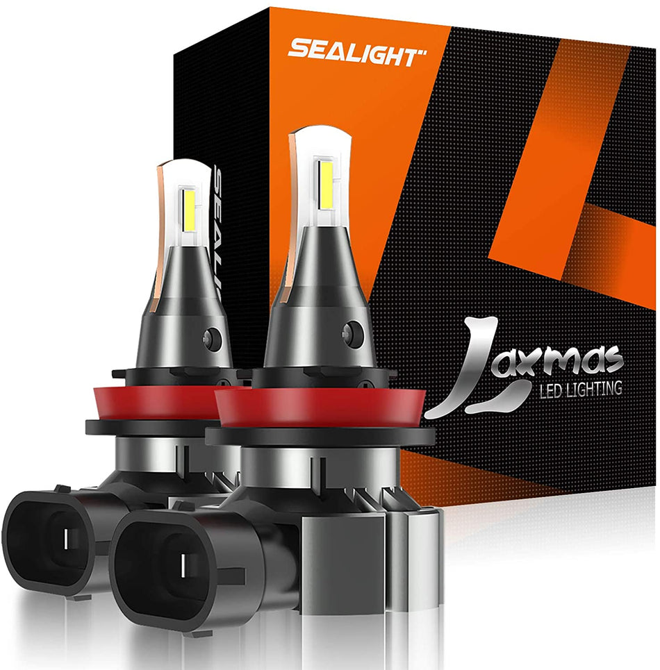 labwork H11 LED Fog Light Bulbs 6000K 3000LM 30W Bright Fog Light LED Conversion Kit, Pack of 2 Lab Work Auto 