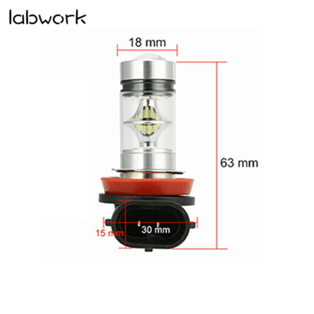labwork H16 H11 6000K White LED Fog Lights Bulbs For 2012-2017 Toyota Tacoma Lab Work Auto