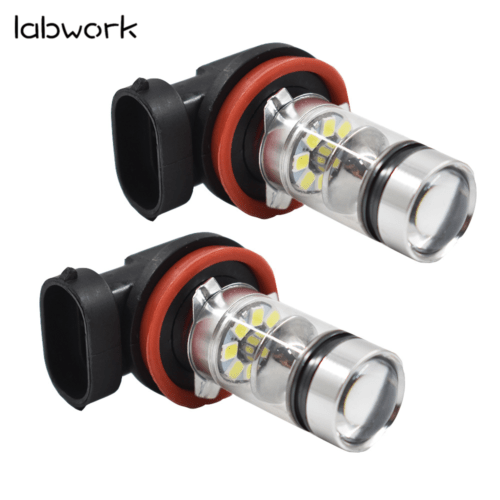 labwork H16 H11 6000K White LED Fog Lights Bulbs For 2012-2017 Toyota Tacoma Lab Work Auto
