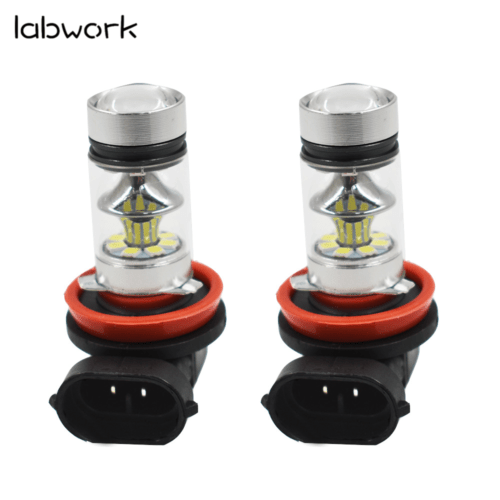 labwork H16 H11 6000K White LED Fog Lights Bulbs For 2012-2017 Toyota Tacoma Lab Work Auto