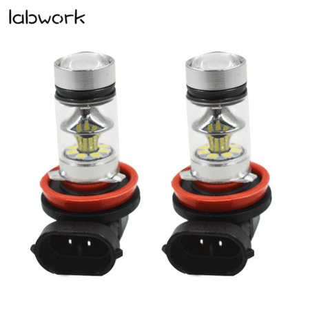 labwork H16 H11 6000K White LED Fog Lights Bulbs For 2012-2017 Toyota Tacoma Lab Work Auto