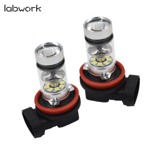 labwork H16 H11 6000K White LED Fog Lights Bulbs For 2012-2017 Toyota Tacoma Lab Work Auto