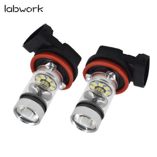 labwork H16 H11 6000K White LED Fog Lights Bulbs For 2012-2017 Toyota Tacoma Lab Work Auto