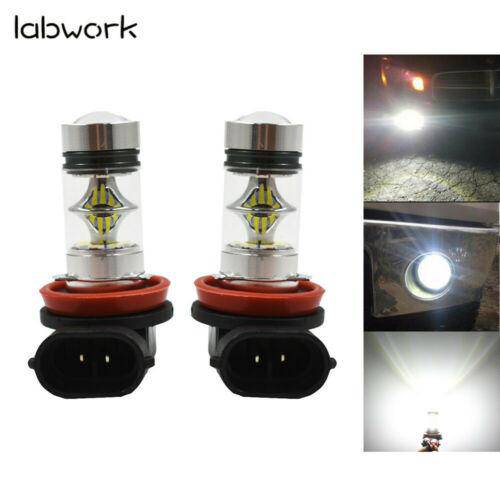 labwork H16 H11 6000K White LED Fog Lights Bulbs For 2012-2017 Toyota Tacoma Lab Work Auto