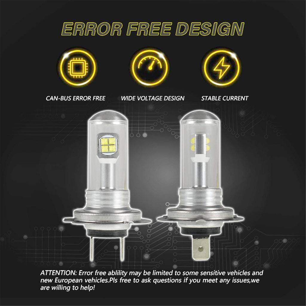labwork H7 LED Bulbs 80W 1500LM 6000K Lumens Extremely Bright Conversion Kit Replacement Fog Light Pack of 2 Lab Work Auto