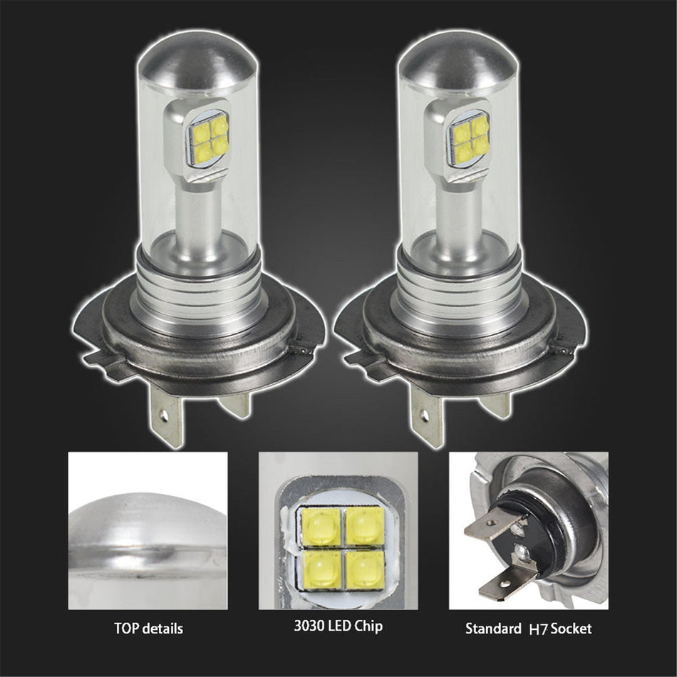 labwork H7 LED Bulbs 80W 1500LM 6000K Lumens Extremely Bright Conversion Kit Replacement Fog Light Pack of 2 Lab Work Auto