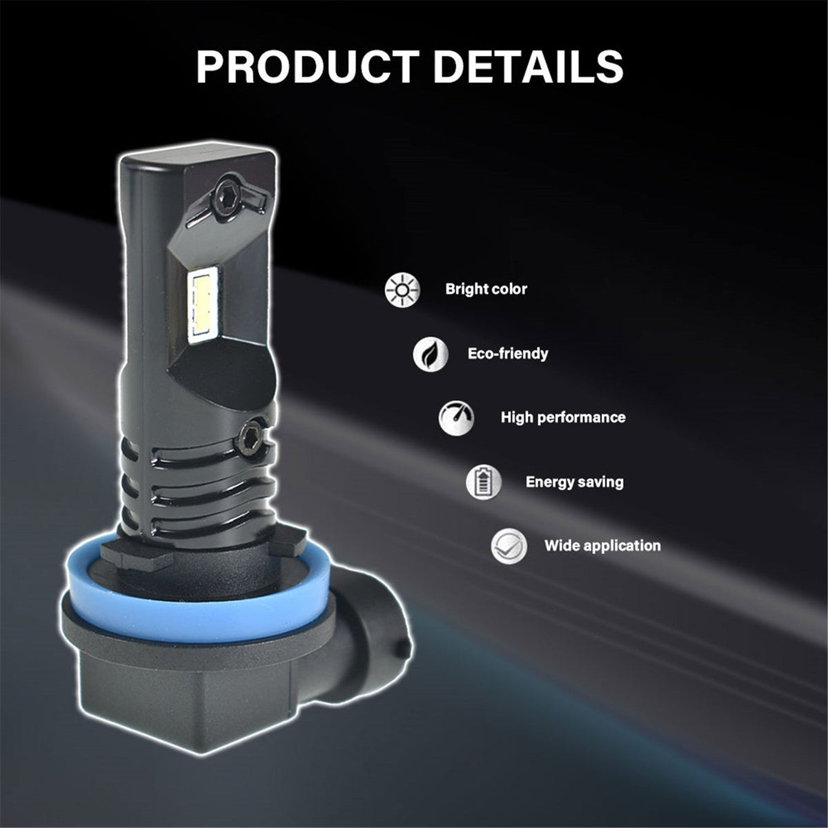 labwork H8 H9 H11 H16 2 PCS LED Fog Light Bulbs High Power 80W 6500K White Replacement for Signal, Turn, Brake, Parking, Tail, DRL Fog Lights Lab Work Auto 