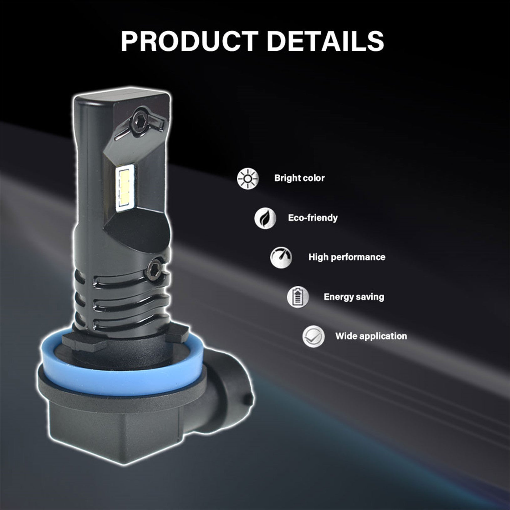 labwork H8 H9 H11 H16 2 PCS LED Fog Light Bulbs High Power 80W 6500K White Replacement for Signal, Turn, Brake, Parking, Tail, DRL Fog Lights Lab Work Auto 