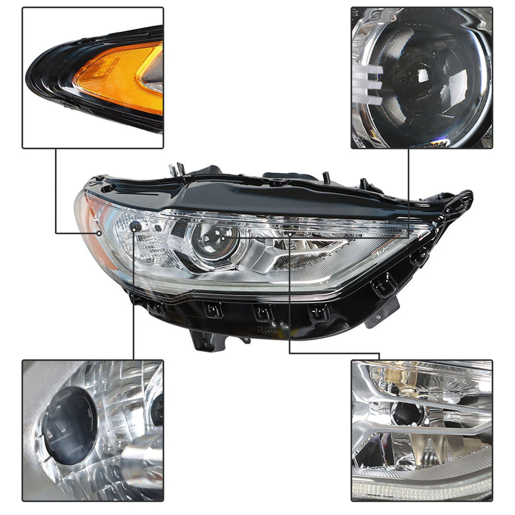 labwork Headlight For 2017-2019 Ford Fusion Passenger RH Headlamp Without Bulb Lab Work Auto