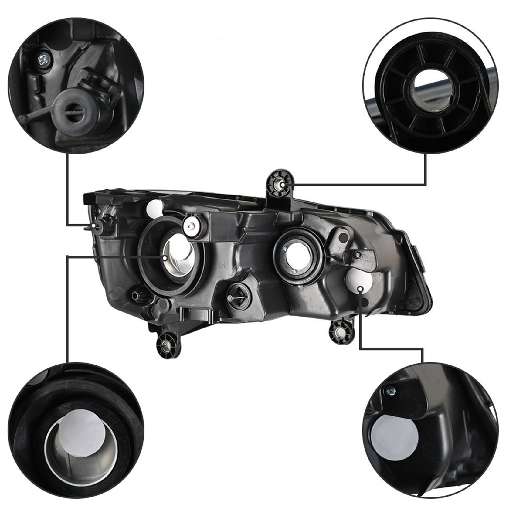 labwork Headlights For 2011-19 Dodge Grand Caravan 08-16 Chrysler Town & Country Lab Work Auto