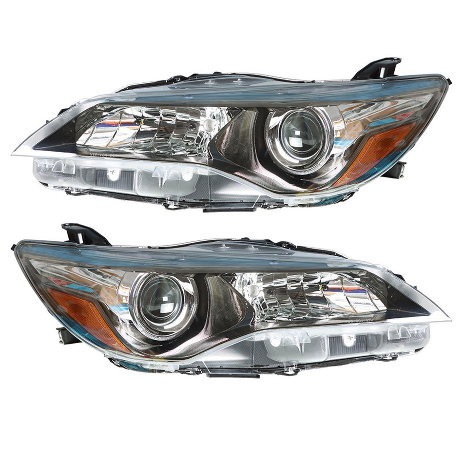 labwork Headlights For 2015-17 Toyota Camry Left+Right Projector Clear Lab Work Auto