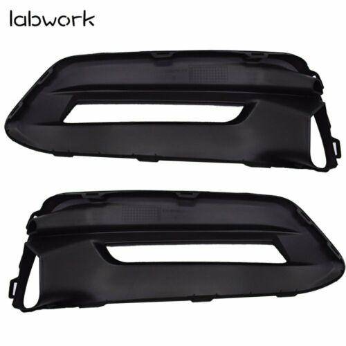 labwork LED Bumper Fog Lights Lamps Bezel Kit For 18-19 Honda Accord Sedan Lab Work Auto