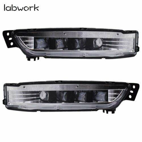 labwork LED Bumper Fog Lights Lamps Bezel Kit For 18-19 Honda Accord Sedan Lab Work Auto