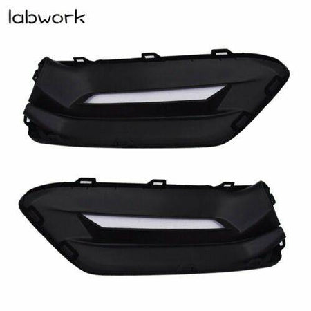 labwork LED Bumper Fog Lights Lamps Bezel Kit For 18-19 Honda Accord Sedan Lab Work Auto