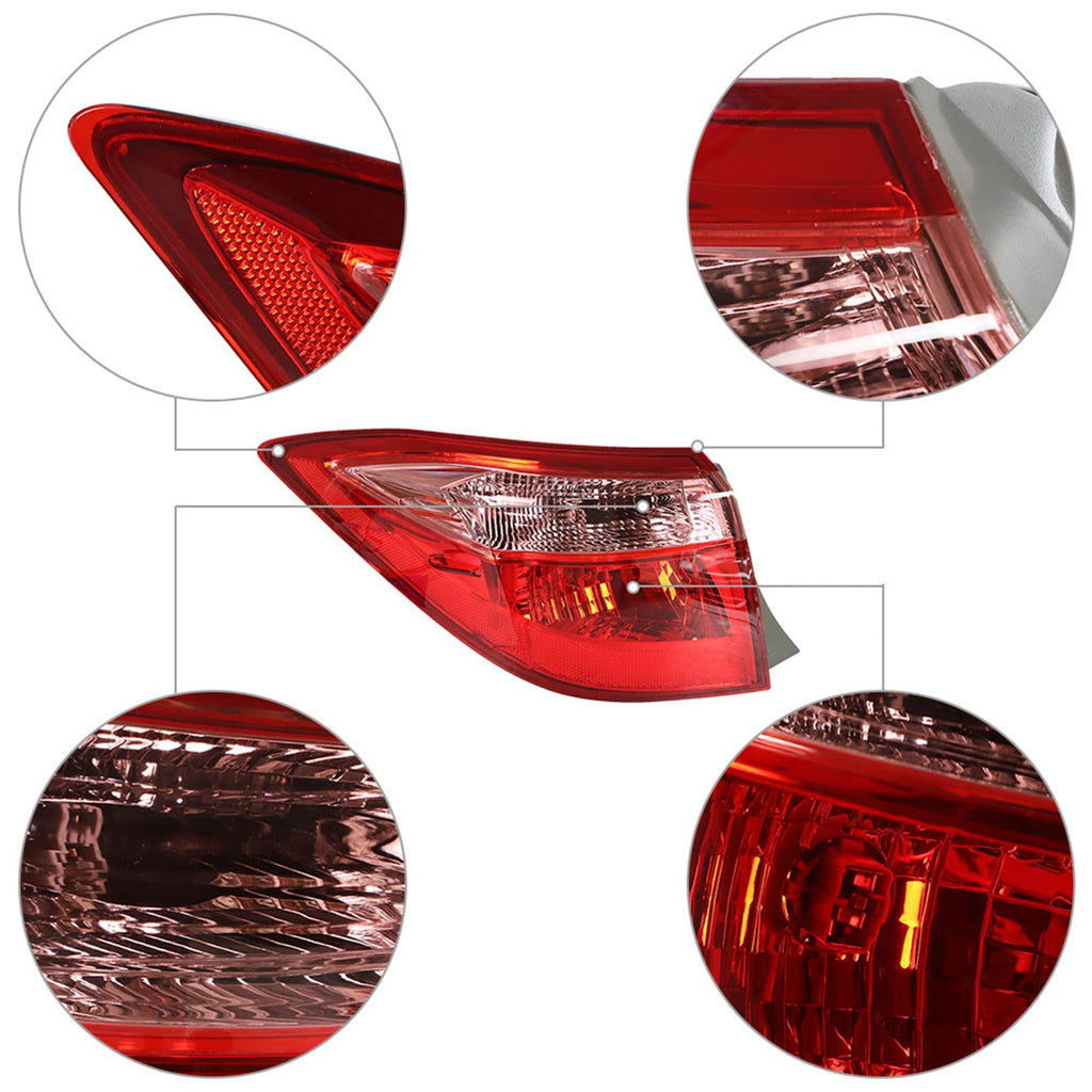 labwork Left Driver Side LH Tail Light Assembly Replacement for 2017-2019 Toyota Corolla CE/L/LE/LE ECO Models TO2804130 8156002B00 Lab Work Auto