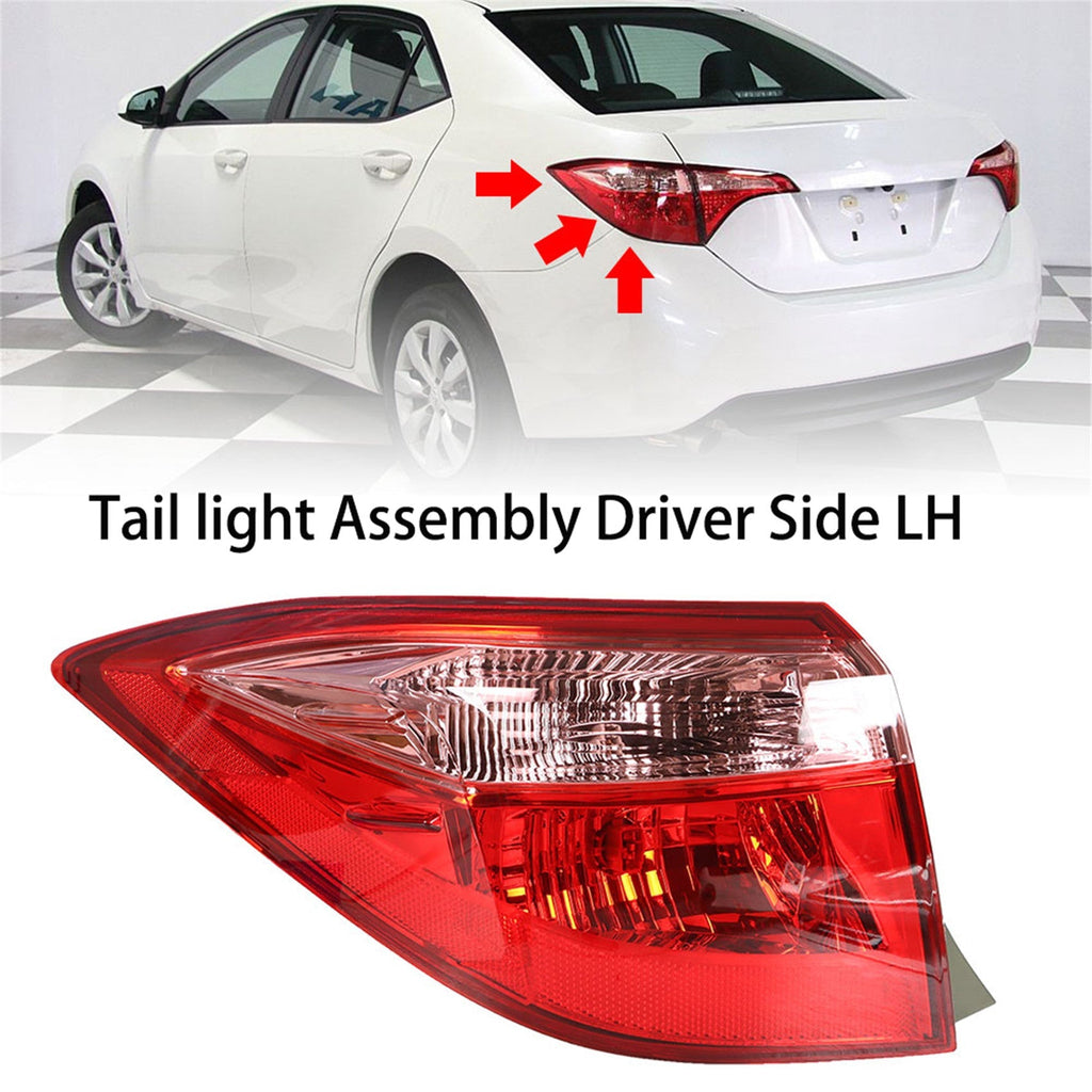 labwork Left Driver Side LH Tail Light Assembly Replacement for 2017-2019 Toyota Corolla CE/L/LE/LE ECO Models TO2804130 8156002B00 Lab Work Auto