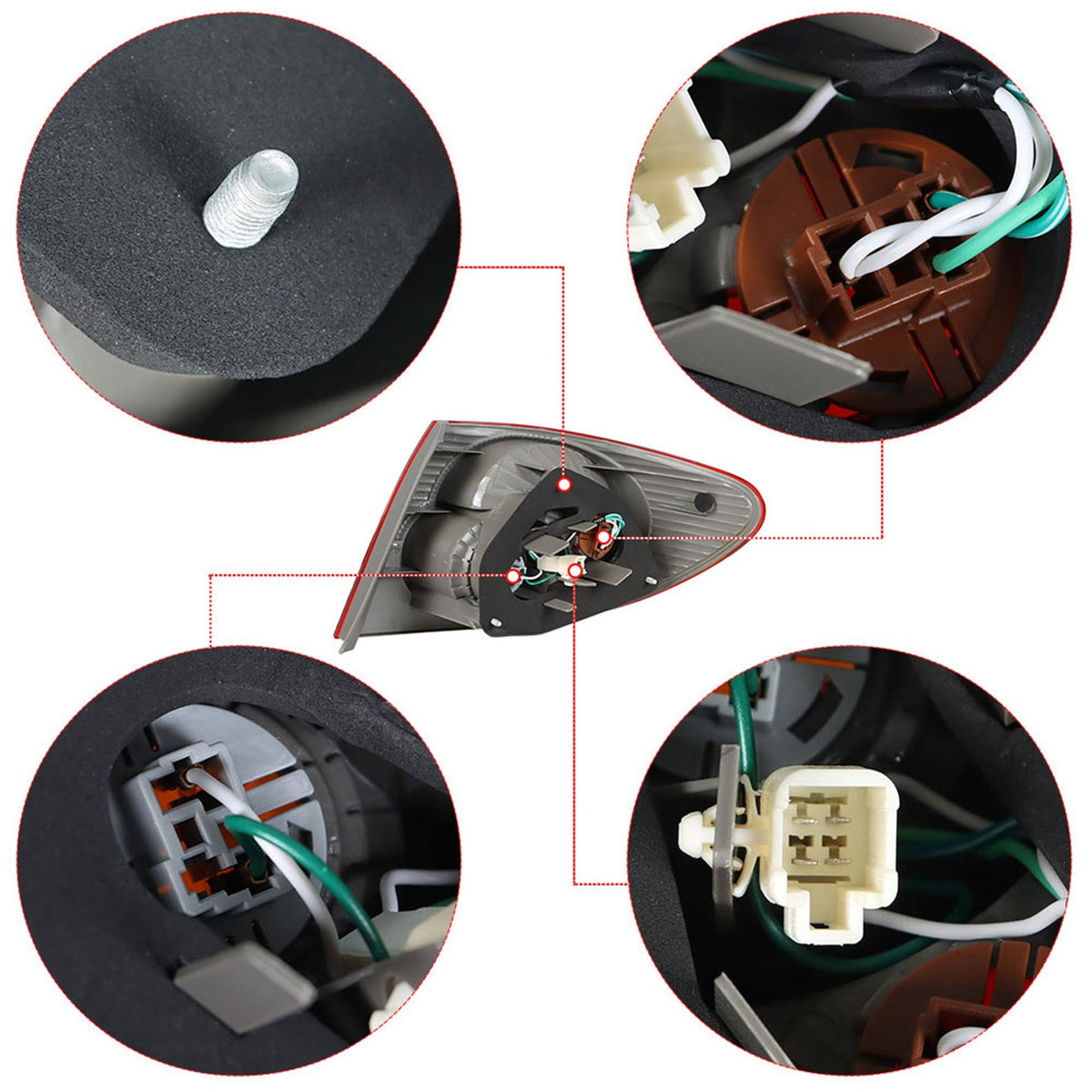 labwork Left Driver Side LH Tail Light Lamp Assembly Red Lens and Housing Replacement for 2005-2008 Toyota Corolla Outer Rear 8156002290 TO2800154 Lab Work Auto