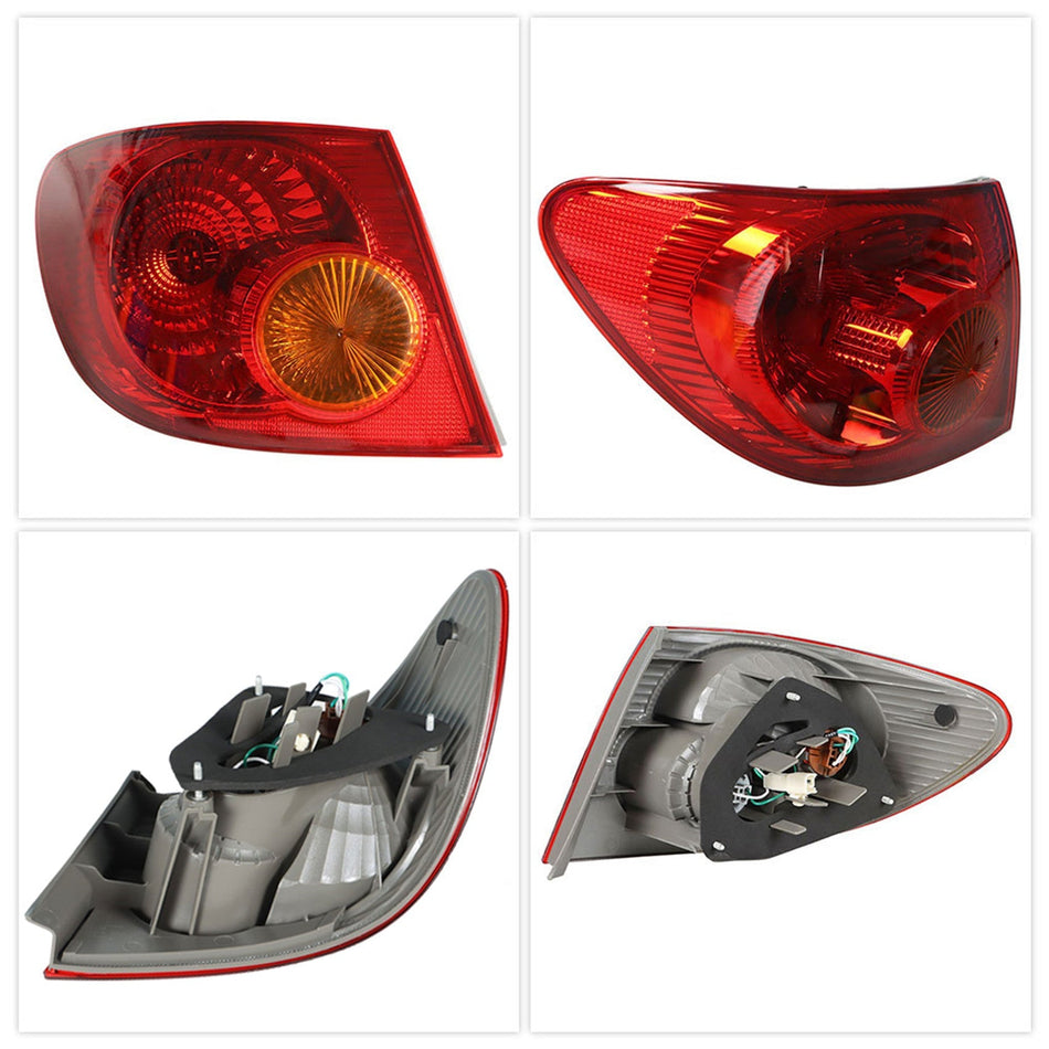 labwork Left Driver Side LH Tail Light Lamp Assembly Red Lens and Housing Replacement for 2005-2008 Toyota Corolla Outer Rear 8156002290 TO2800154 Lab Work Auto