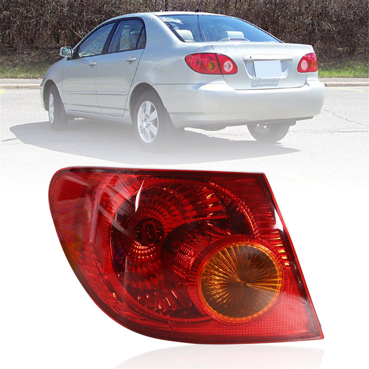 labwork Left Driver Side LH Tail Light Lamp Assembly Red Lens and Housing Replacement for 2005-2008 Toyota Corolla Outer Rear 8156002290 TO2800154 Lab Work Auto
