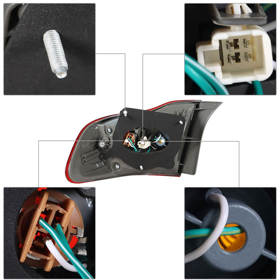 labwork Left Driver Side LH Tail Light Lamp Assembly Replacement for 2009 2010 Toyota Corolla Outer Rear 8156002460 TO2800175 Lab Work Auto