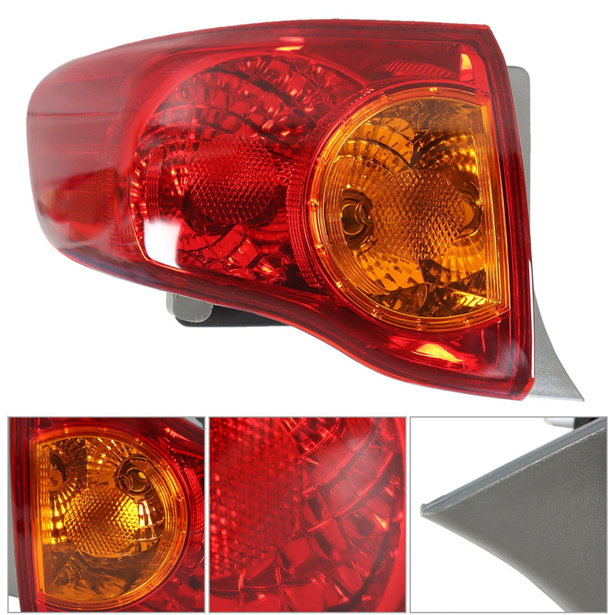 labwork Left Driver Side LH Tail Light Lamp Assembly Replacement for 2009 2010 Toyota Corolla Outer Rear 8156002460 TO2800175 Lab Work Auto