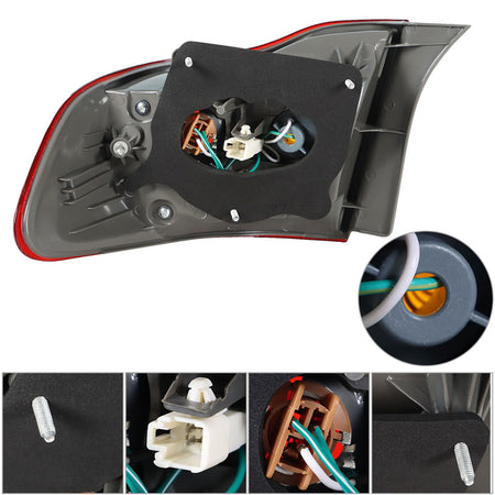 labwork Left Driver Side LH Tail Light Lamp Assembly Replacement for 2009 2010 Toyota Corolla Outer Rear 8156002460 TO2800175 Lab Work Auto