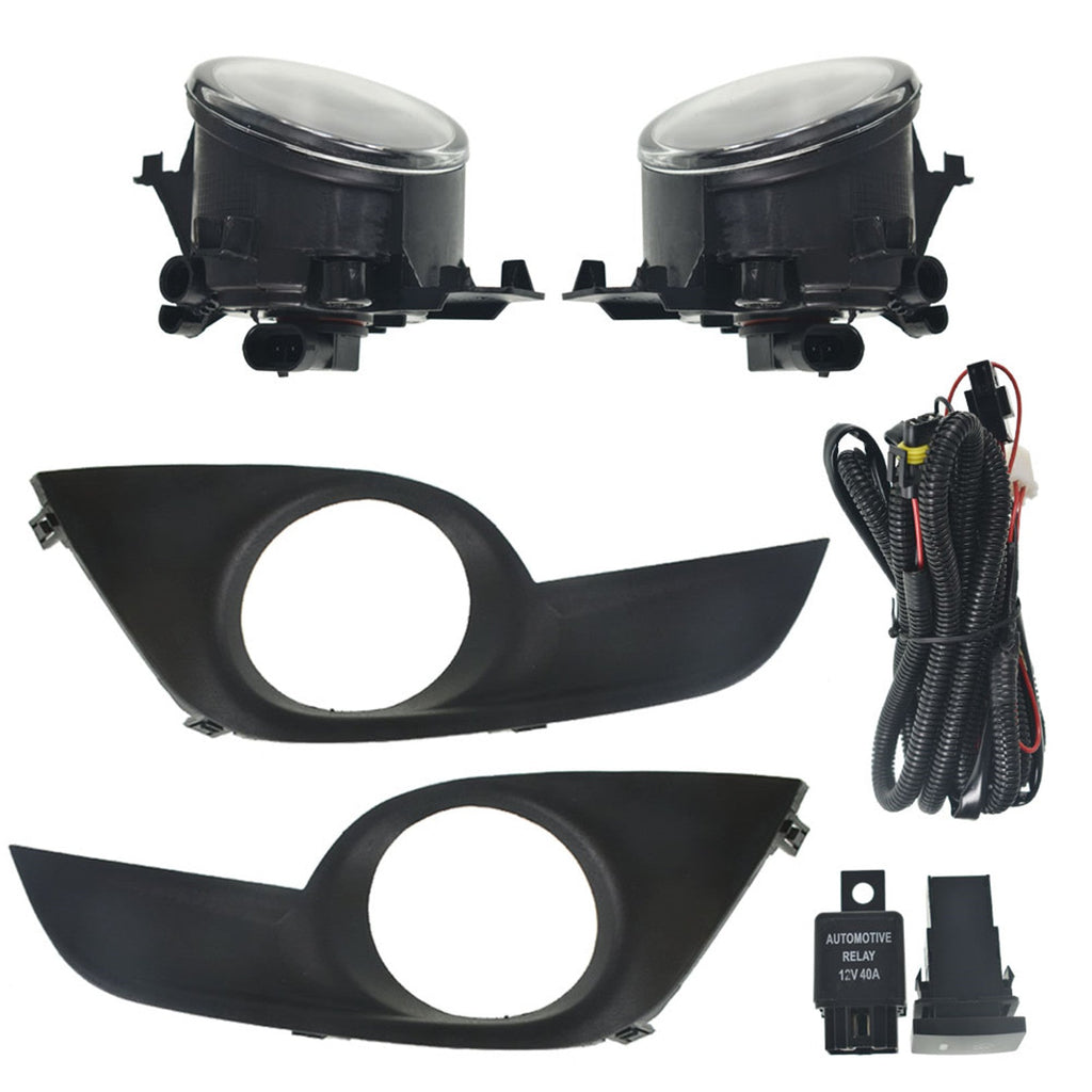 labwork Left&Right Fog Lights Lamps w/Switch+Harness Kit For 2013-2015 Nissan Altima Lab Work Auto