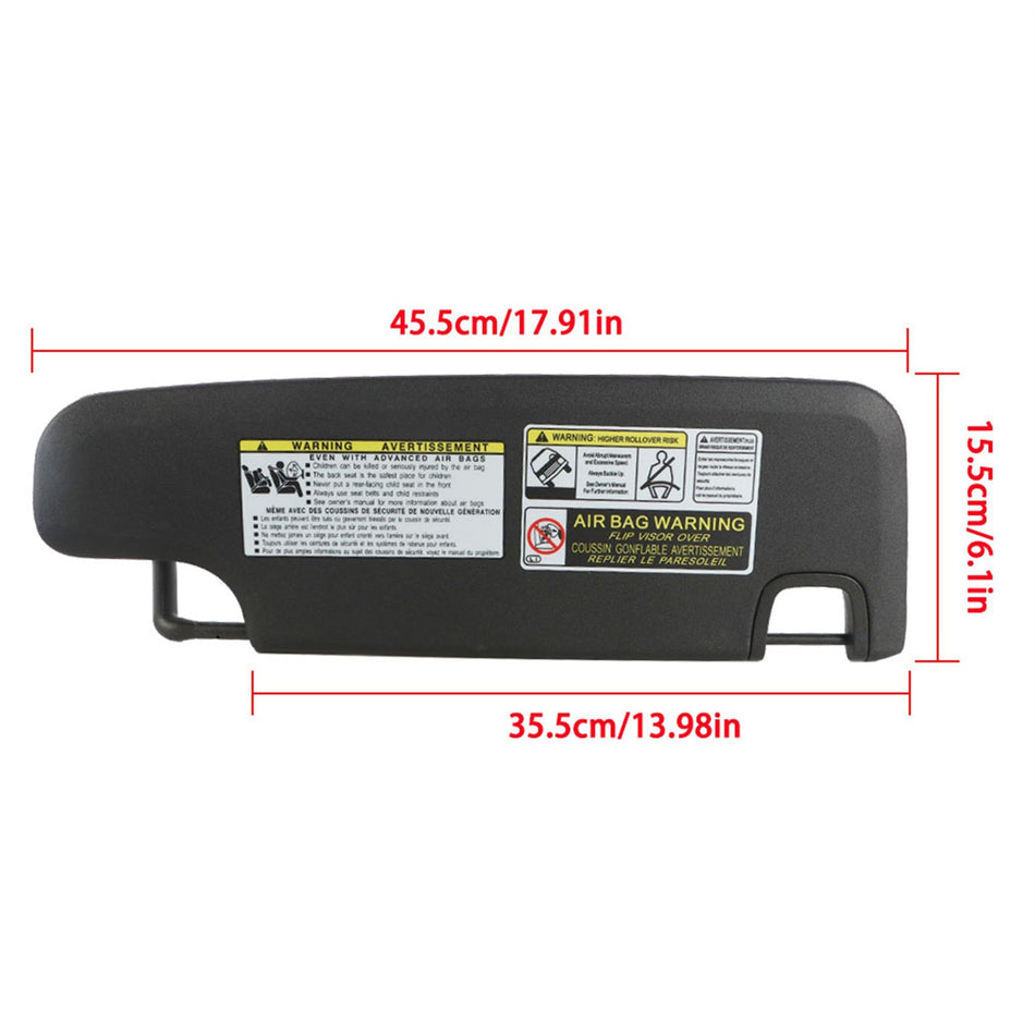 labwork Left Side Driver Side Sun Visor for Jeep Wrangler JK 2007-2018 6CJ07DX9AA Lab Work Auto