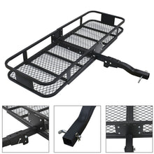 Load image into Gallery viewer, labwork Mount Luggage Carrier Folding Rack Cargo Basket Trailer Hitch 500lbs Lab Work Auto