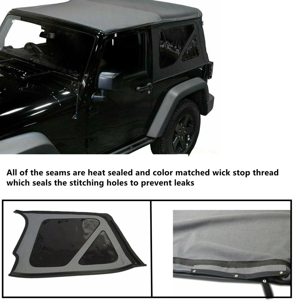 labwork Offroad Soft Top with Tinted Windows Replacement for Jeep Wrangler TJ 2 Door 1997-2006 Black Denim/Spice Sailcloth Lab Work Auto