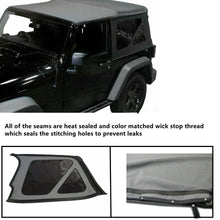 Load image into Gallery viewer, labwork Offroad Soft Top with Tinted Windows Replacement for Jeep Wrangler TJ 2 Door 1997-2006 Black Denim/Spice Sailcloth Lab Work Auto