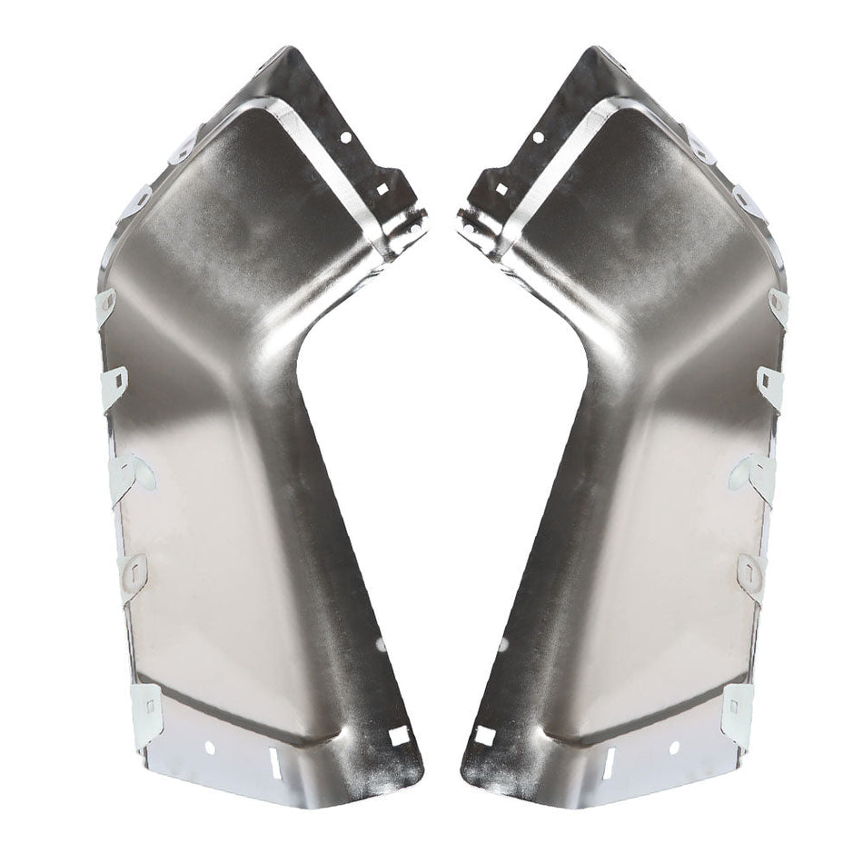 labwork Pair Chrome Rear Bumper End Caps For 07-12 13 Chevy Silverado 1500 Sensor Holes Lab Work Auto