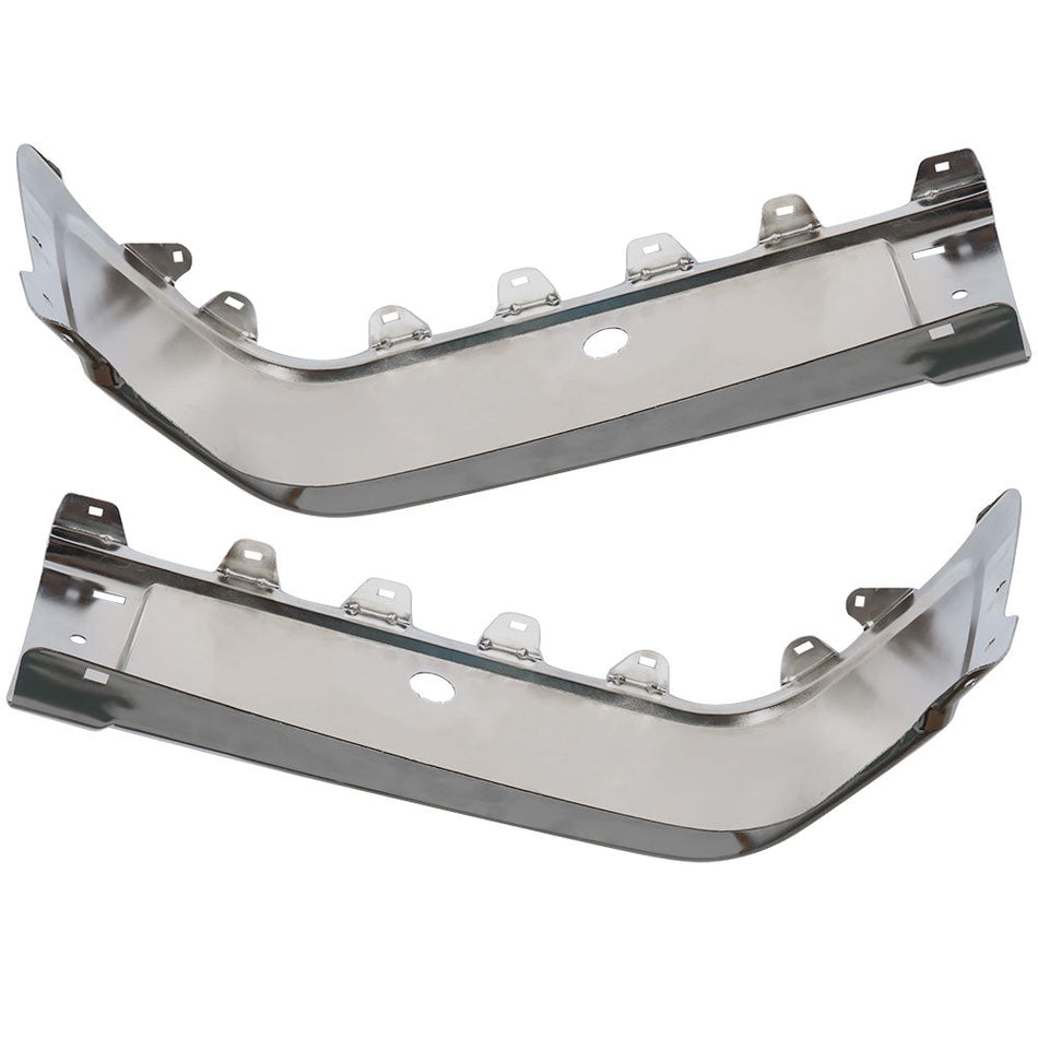 labwork Pair Chrome Rear Bumper End Caps For 07-12 13 Chevy Silverado 1500 Sensor Holes Lab Work Auto
